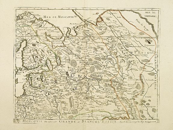 DUVAL,P.,  Moscovie dite autrement Grande et Blanche Russie., antique map, old maps