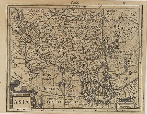 MERCATOR,G./ HONDIUS,J., Asia., antique map, old maps