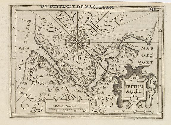 MERCATOR,G./ HONDIUS,J.,  Fretum Magellani., antique map, old maps
