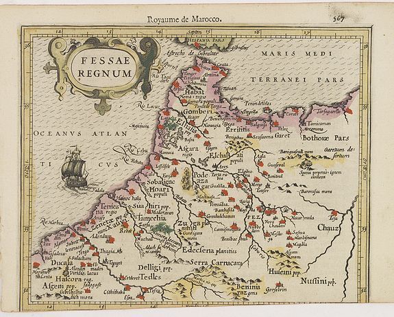 MERCATOR, G. / HONDIUS, J., Fessae Regnum., antique map, old maps