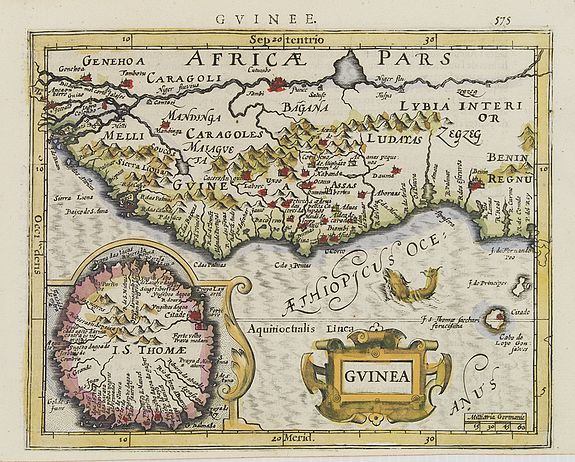 MERCATOR, G. / HONDIUS, J., Guinea., antique map, old maps