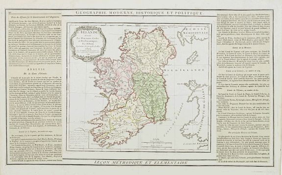 DESNOS/ BRION, L'Irlande divisée.., antique map, old maps