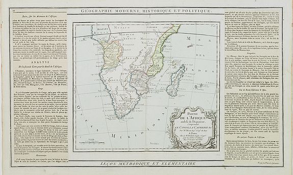 DESNOS / BRION, Partie de L'Afrique.. Le Congo, La Cafrerie &c., antique map, old maps