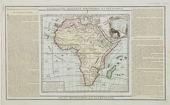 DESNOS / BRION, L' Afrique Dressée pour l' étude de la Géographie.., antique map, old maps