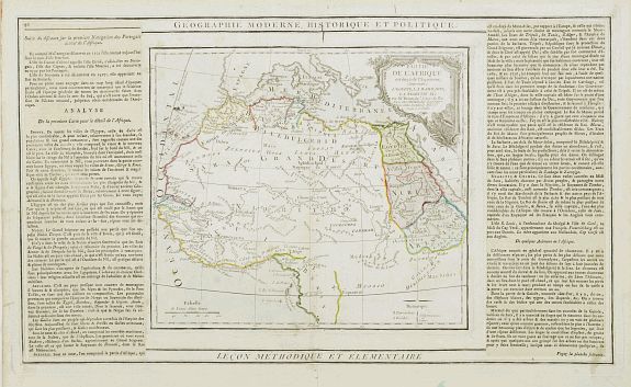 DESNOS / BRION, Partie de L'Afrique.. L'Egypte, La Barbarie, La Nigritie &c., antique map, old maps