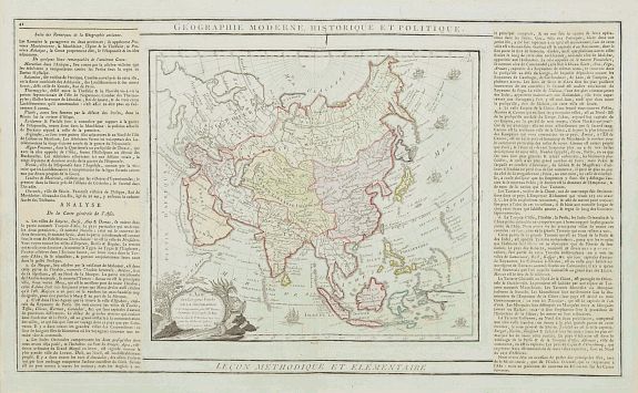 DESNOS / BRION, L' Asie Dressée pour l' étude de la Géographie.., antique map, old maps