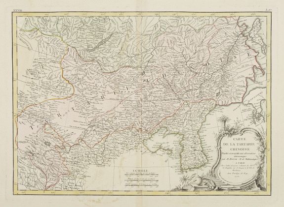 LATTRÉ / BONNE, R., Carte de la Tartarie Chinoise.., antique map, old maps