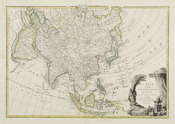 LATTRÉ / JANVIER,Sr., L'Asie divisée en ses principaux Etats.., antique map, old maps