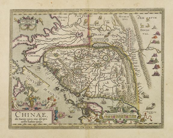 ORTELIUS, A., Chinae, olim Sinarum Regionis, nova descriptio. auctore Ludovico Georgio., antique map, old maps