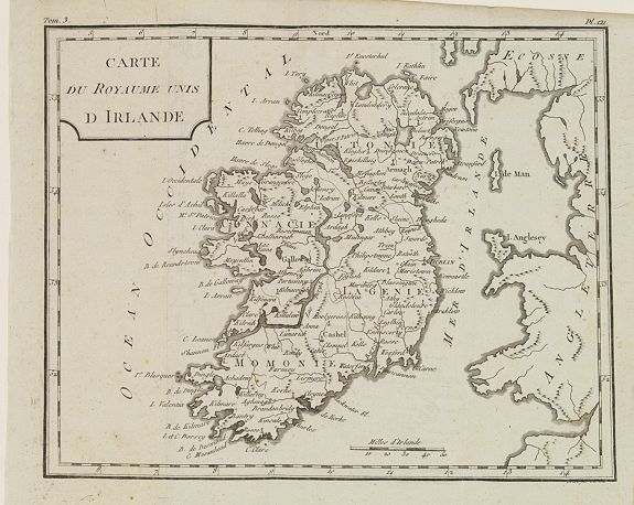DELAPORTE,L'Abbé., Carte du Royaume Unis d'Irlande., antique map, old maps