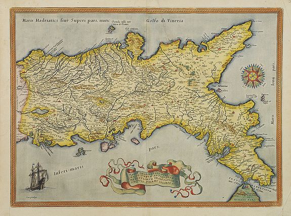 ORTELIUS, A.,  Regni Neapolitani verissima.., antique map, old maps
