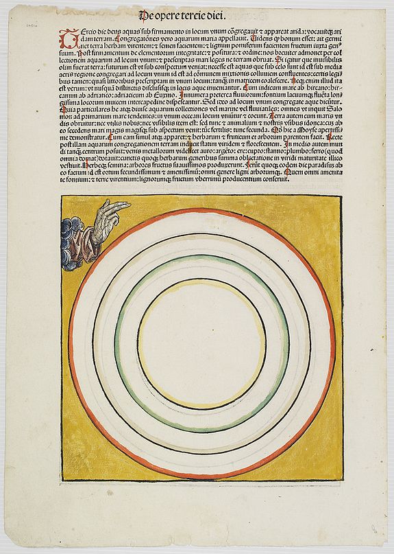 SCHEDEL, H.,  [The creation of the world - Second and third day], antique map, old maps