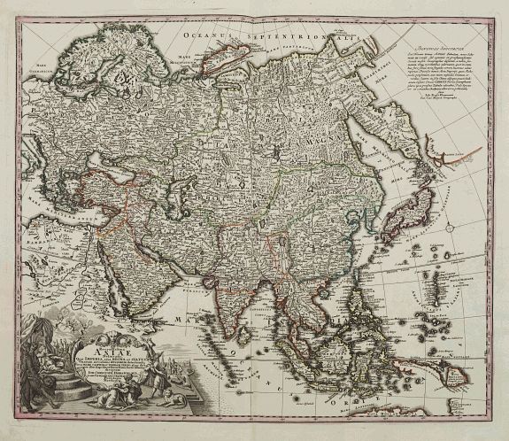 HOMANN,J.B., Recentissima Asiae Delineatio.., antique map, old maps