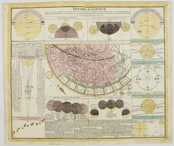 DOPPELMAYR,J.G./ HOMANN,J.B., Theoria Eclipsium., antique map, old maps