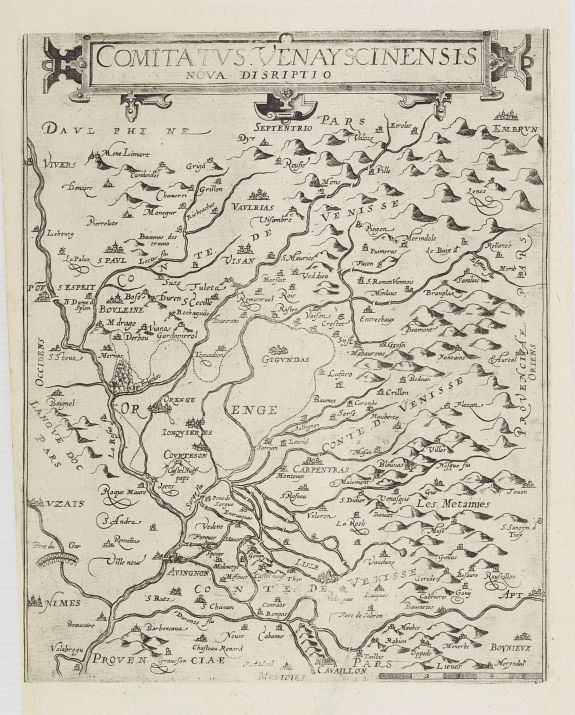DE JODE,C., Comitatus Venayscinensis Nova Discriptio., antique map, old maps