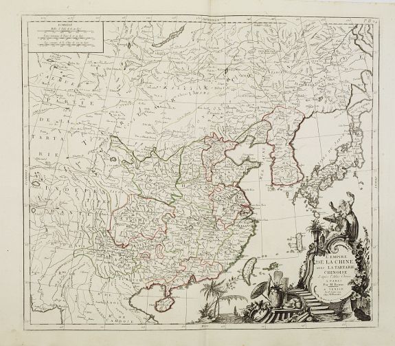 SANTINI, P. / REMONDINI, M., L\'Empire de la Chine avec la Tartarie Chinoise. . ., antique map, old maps