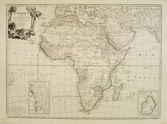 SANTINI, P. / REMONDINI, M., L'Afrique divisée en ses principaux Etats assujettie.., antique map, old maps