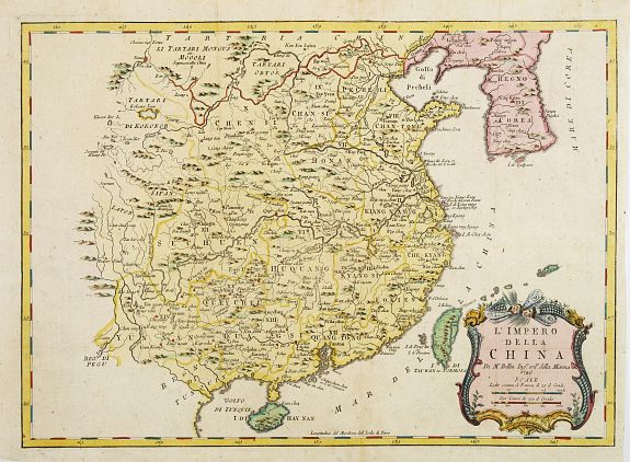 BELLIN, J.N., L'Empiro dela China. . ., antique map, old maps