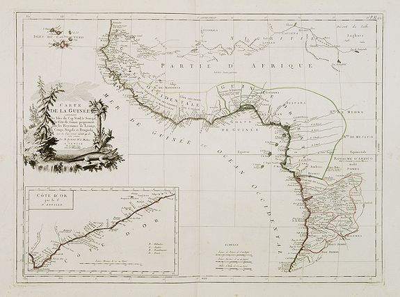 SANTINI, P. / REMONDINI, M., Carte de la Guinée contenant les Isles du Cap Verd, le Senegal, la Côte de Guinée proprement dite, les Royaumes de Loango, Congo.., antique map, old maps