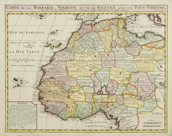 CHATELAIN, H., Carte de la Barbarie, Nigritie, et de la Guinée?, antique map, old maps