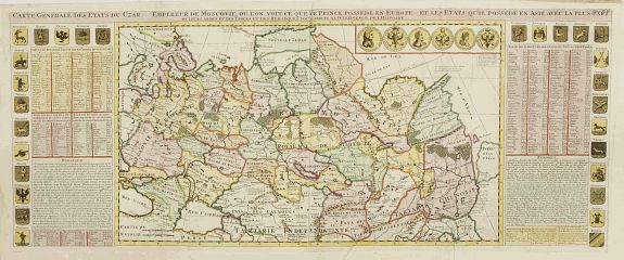 CHATELAIN,H., Carte generale des Etats du Czar. Empereur de Moscovie, ou L'on voit ce que ce prince possede en Europe .., antique map, old maps