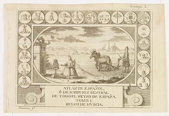 PALOMINO, J. F., Atlante Espanol, ó descripcion general de todo el reyno de Espana. . ., antique map, old maps