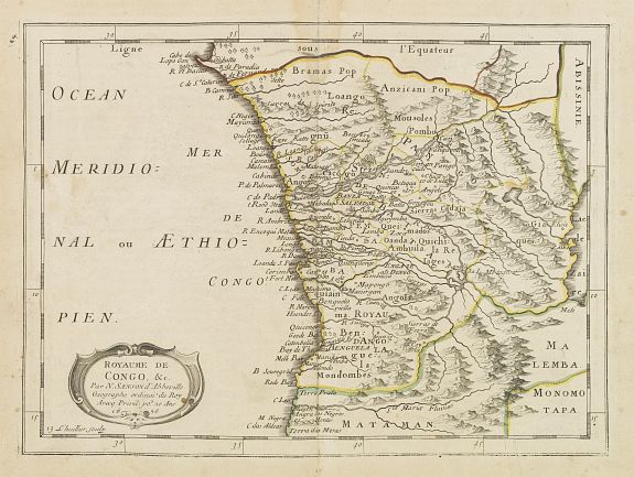 SANSON, N., Royaume de Congo & c. . ., antique map, old maps