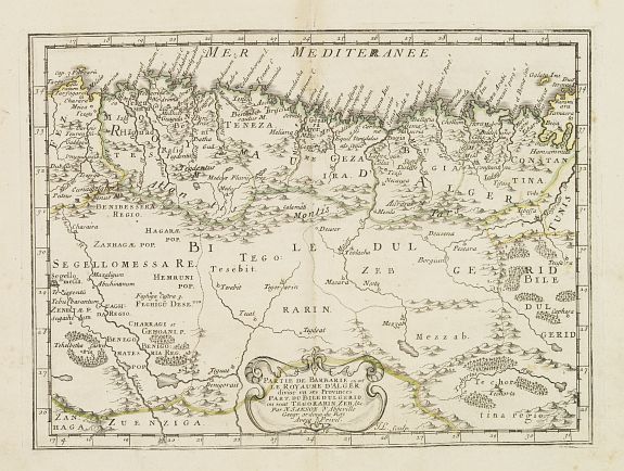SANSON, N., Partie de la Barbarie ou est le royaume d'Alger. . ., antique map, old maps
