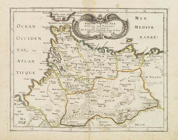 SANSON, N., Royaume de Fez. . ., antique map, old maps