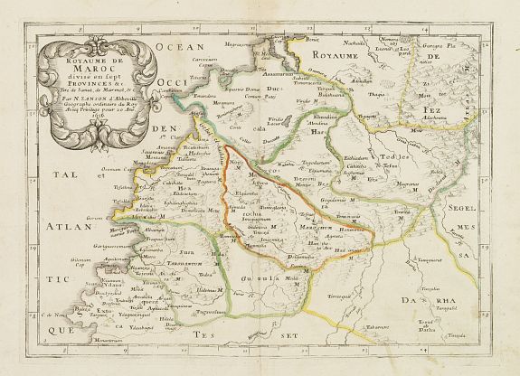 SANSON, N., Royaume de Maroc. . ., antique map, old maps