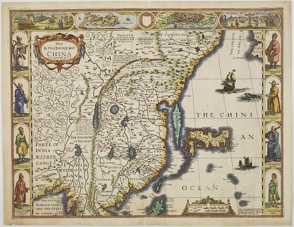 SPEED, J., The Kingdome of China., antique map, old maps