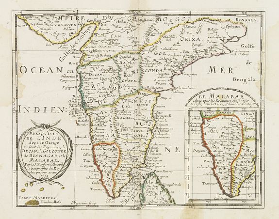 SANSON, N., Presqu'isle de l'Inde. . ., antique map, old maps