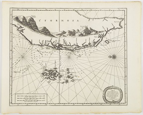VAN DER AA, P., l'Isle de Formosa ou sont exactement marquez les bancs de Sables . . ., antique map, old maps