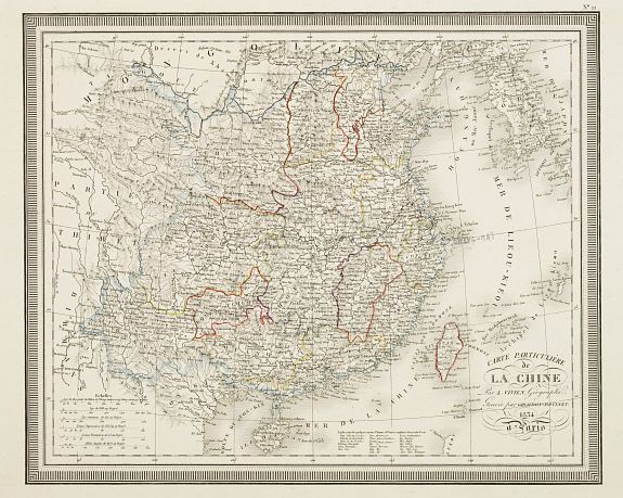 VIVIEN DE ST.MARTIN, L., Carte particulière de la chine par L.Vivien, géographe. . ., antique map, old maps