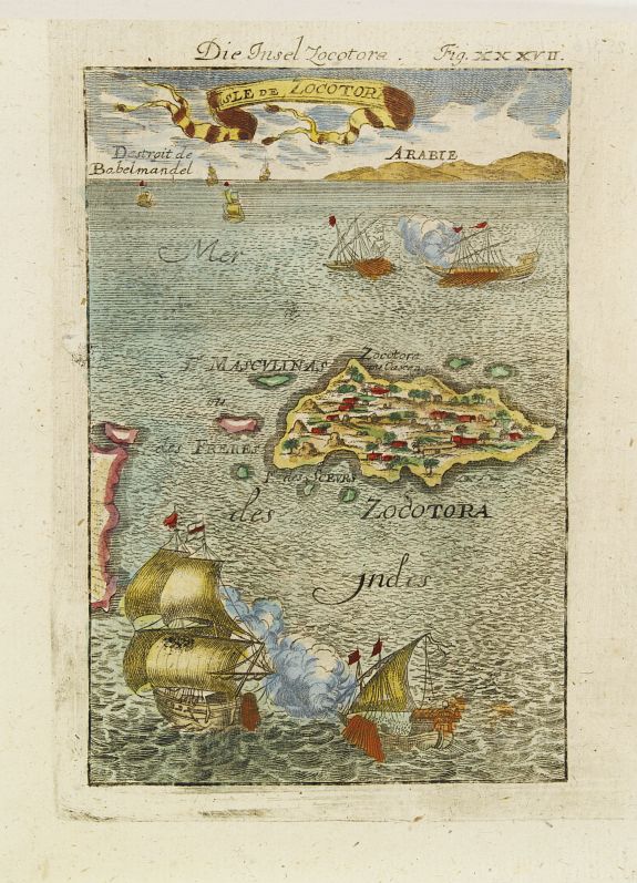 MALLET, A.M., Isle de Zocotora [Die Insel Zocotora], antique map, old maps