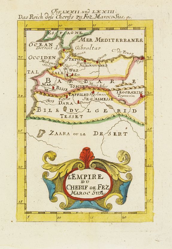 MALLET, A.M., L'Empire du Cherif de Fez Maroc Sud & C. . ., antique map, old maps