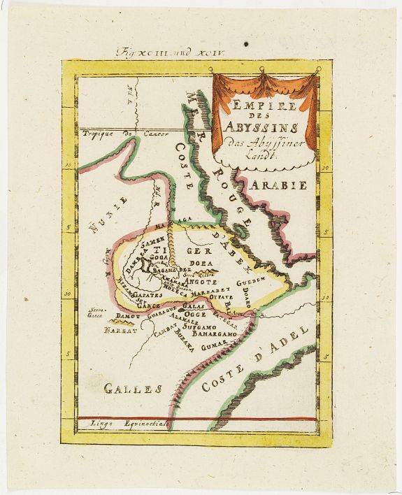 MALLET, A.M., Empire des Abyssins. . ., antique map, old maps