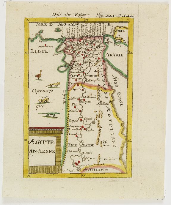 MALLET, A.M., Egypte Ancienne. . ., antique map, old maps