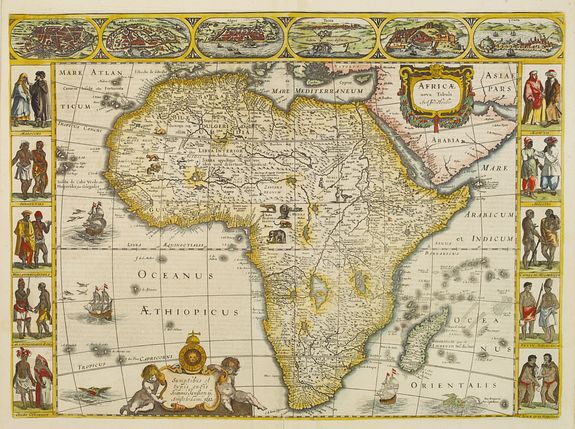 HONDIUS, H. / JANSSONIUS, J., Africae nova Tabula., antique map, old maps