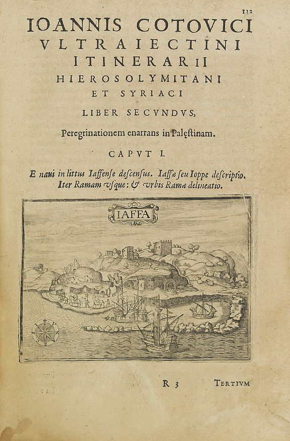 COTOVICUS, J.,  [Title page part two] Itinerarium Hierosolymitanum et Syriacum. . ., antique map, old maps