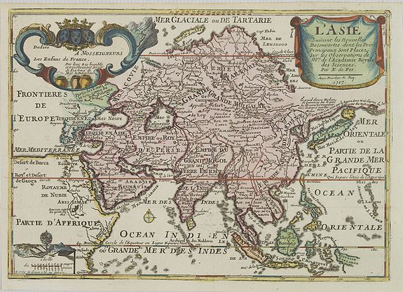 DE FER, N., L\'Asie Suivant les Nouvelles Decouvertes. . ., antique map, old maps