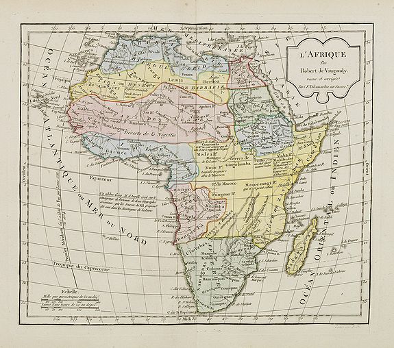 VAUGONDY,R. / DELAMARCHE, L'Afrique., antique map, old maps
