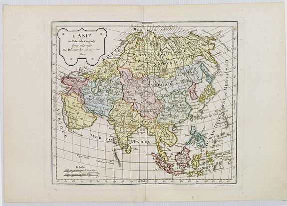 VAUGONDY, R. de / DELAMARCHE, L'Asie., antique map, old maps