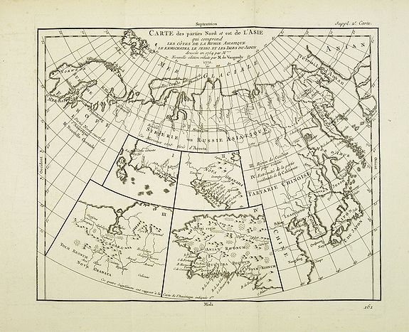 DIDEROT, D., Carte des parties Nord et est de l'Asie.. , antique map, old maps