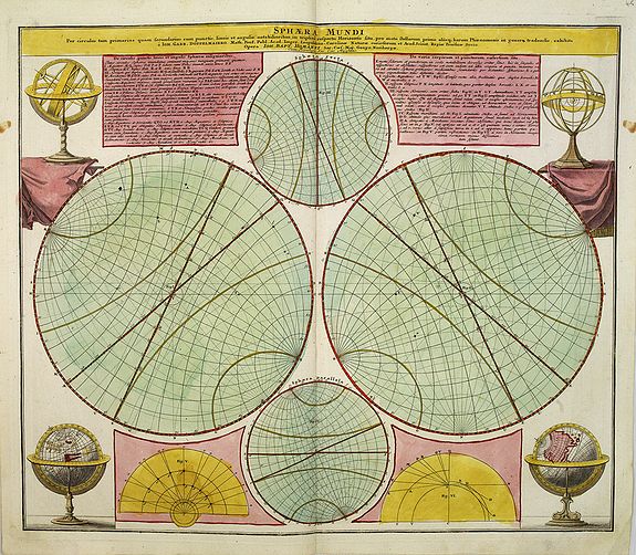 DOPPELMAYR, J.G.. / HOMANN, J.B., Sphaera Mundi.., antique map, old maps