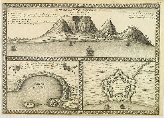 FER, N de, Cap de Bonne Esperance par N.de Fer., antique map, old maps