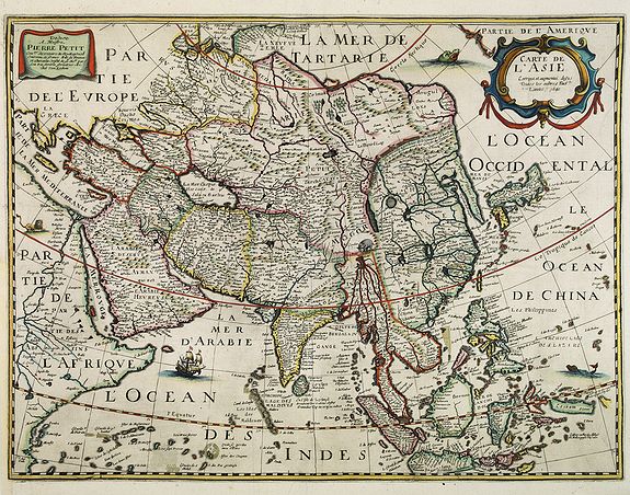 VAN LOCHOM, M. / PETIT, P., Carte de l' Asie. . . Didiée a Maitre Pierre Petit. . ., antique map, old maps