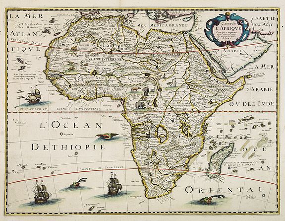 VAN LOCHEM, M., Carte de l' Afrique. . ., antique map, old maps