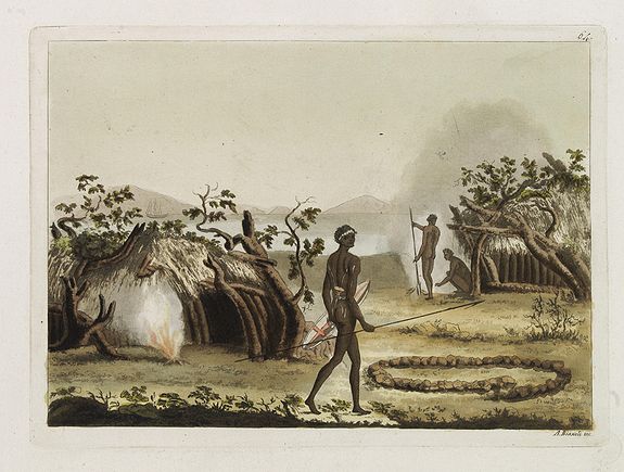 FERRARIO, G.,  [ Inhabitants of La Terre d'Endracht  ]., antique map, old maps