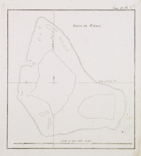 COOK, Captain James., Isles de Wallis. Tome II Pl. 25., antique map, old maps